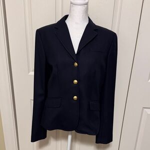 J. Crew Navy Blazer with Gold Buttons